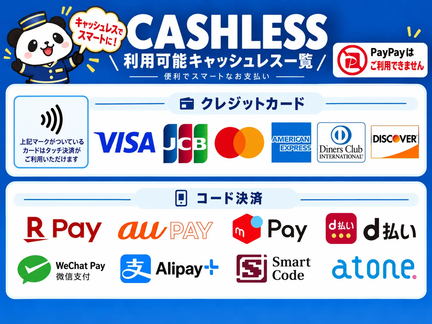 利用可能キャッシュレス決済